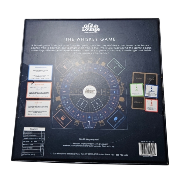 NEW Whiskey Game Board Game - Black and Blue - Picture 2 of 4